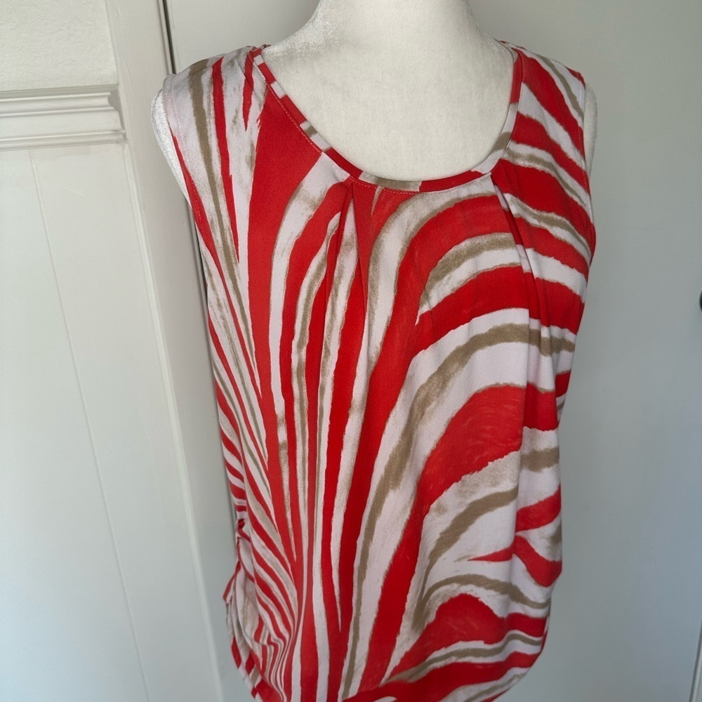 SoldPreston & York Elegant Red Tank Top size L - Picture 3 of 8